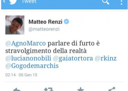 Tweet di Matteo Renzi sbagliato